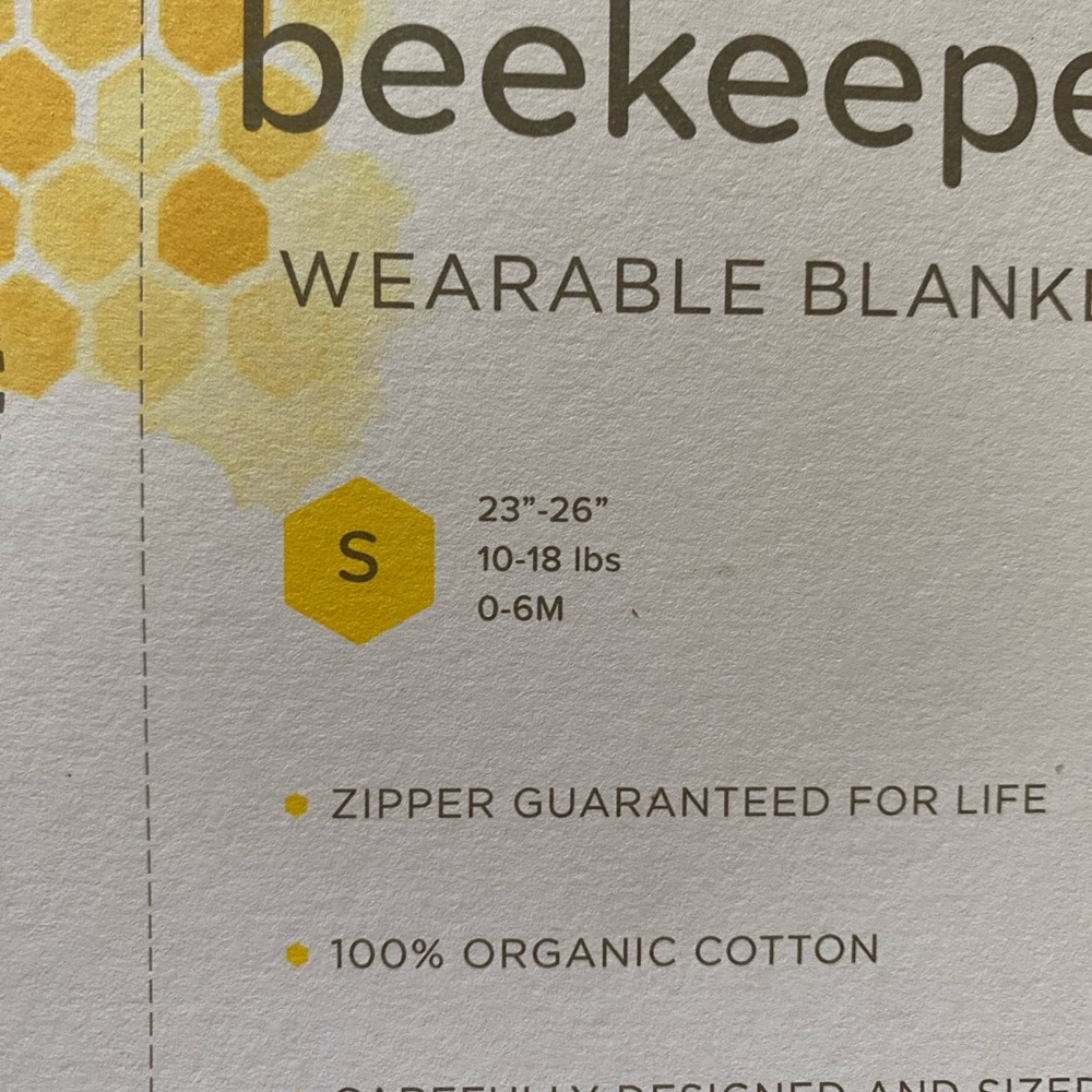 Burt's Bees Baby Peach and Cream Striped Wearable Blanket - Picture 3 of 3